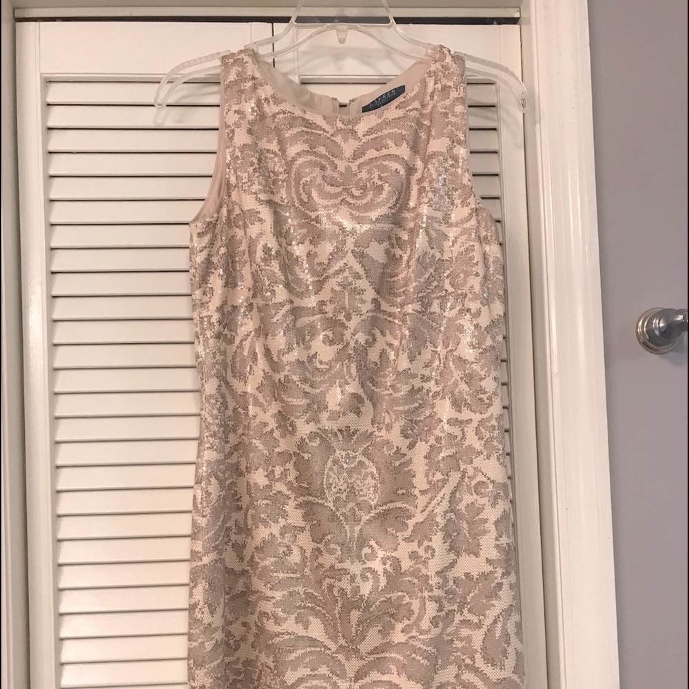 Ralph Lauren knee length sequined dress